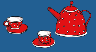 twee theekopjes en een theepot