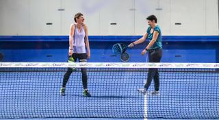 twee collega's padellen